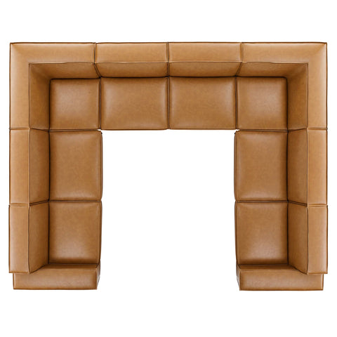 Modway Restore 8-Piece Vegan Leather Sectional Sofa  