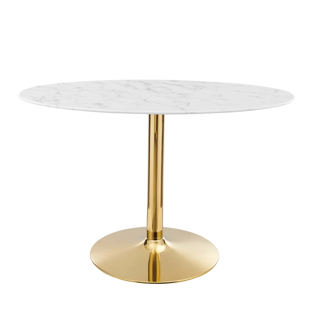 Modway Verne 48" Oval Artificial Marble Dining Table  