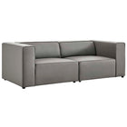 Modway Mingle 2-Piece Vegan Leather Sectional Sofa Loveseat  