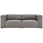 Modway Mingle 2-Piece Vegan Leather Sectional Sofa Loveseat