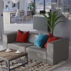 Modway Mingle 2-Piece Vegan Leather Sectional Sofa Loveseat