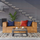 Modway Mingle 2-Piece Vegan Leather Sectional Sofa Loveseat