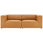 Modway Mingle 2-Piece Vegan Leather Sectional Sofa Loveseat