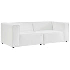 Modway Mingle 2-Piece Vegan Leather Sectional Sofa Loveseat  