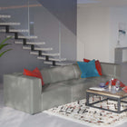 Modway Mingle 3-Piece Vegan Leather Sectional Sofa