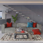 Modway Mingle 3-Piece Vegan Leather Sectional Sofa