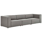 Modway Mingle 3-Piece Vegan Leather Sectional Sofa  