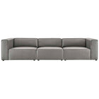 Modway Mingle 3-Piece Vegan Leather Sectional Sofa