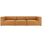 Modway Mingle 3-Piece Vegan Leather Sectional Sofa