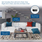 Modway Mingle 3-Piece Vegan Leather Sectional Sofa