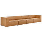 Modway Mingle 4-Piece Vegan Leather Sectional Sofa  