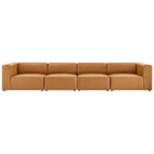 Modway Mingle 4-Piece Vegan Leather Sectional Sofa