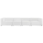 Modway Mingle 4-Piece Vegan Leather Sectional Sofa