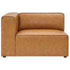 Modway Mingle 4-Piece Vegan Leather Sofa and 2 Ottomans Set