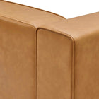 Modway Mingle 4-Piece Vegan Leather Sofa and 2 Ottomans Set