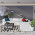 Modway Mingle 5-Piece Vegan Leather Sectional Sofa