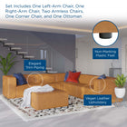 Modway Mingle 6-Piece Vegan Leather Furniture Set