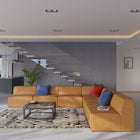 Modway Mingle 7-Piece Vegan Leather Sectional Sofa EEI-4797