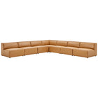 Modway Mingle 7-Piece Vegan Leather Sectional Sofa  