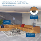 Modway Mingle 7-Piece Vegan Leather Sectional Sofa EEI-4798