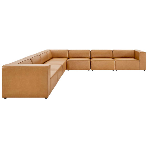 Modway Mingle 7-Piece Vegan Leather Sectional Sofa EEI-4798