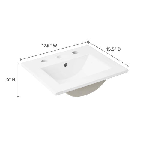 Modway Cayman 18" Bathroom Sink  
