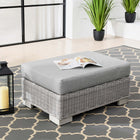 Modway Conway Outdoor Patio Wicker Rattan Ottoman