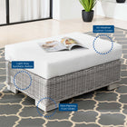 Modway Conway Outdoor Patio Wicker Rattan Ottoman