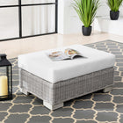 Modway Conway Outdoor Patio Wicker Rattan Ottoman