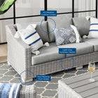 Modway Conway Outdoor Patio Wicker Rattan Sofa