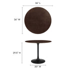 Modway Lippa 36" Round Wood Dining Table