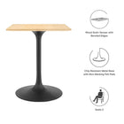 Modway Lippa 24" Square Wood Dining Table