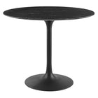 Modway Lippa 36" Round Faux Marble Dining Table  