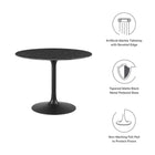 Modway Lippa 40" Round Faux Marble Dining Table