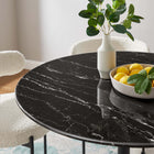 Modway Lippa 40" Round Faux Marble Dining Table