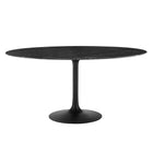 Modway Lippa 60" Round Faux Marble Dining Table  