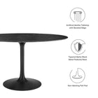 Modway Lippa 54" Oval Faux Marble Dining Table