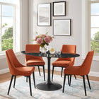 Modway Lippa 60" Oval Faux Marble Dining Table