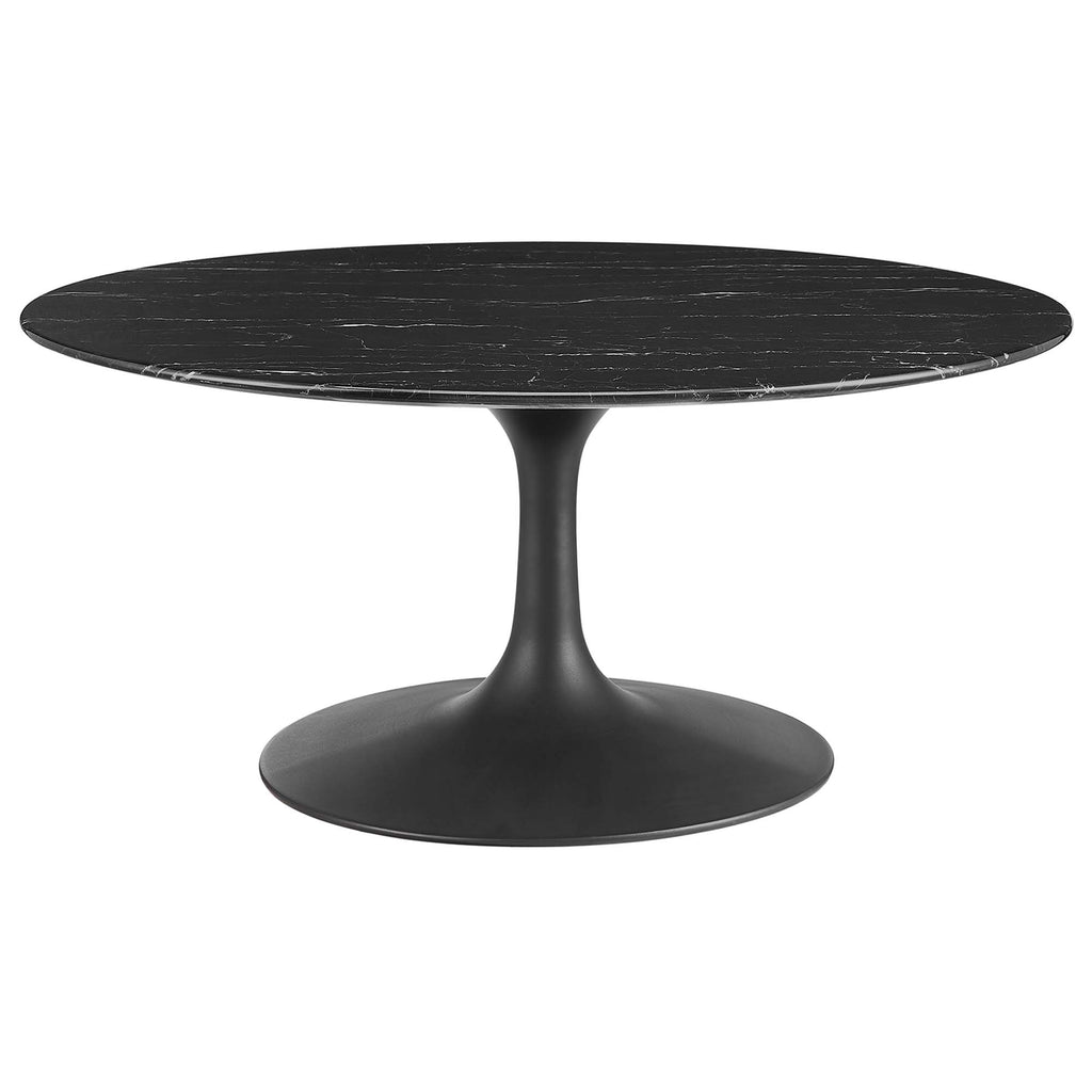 Modway Lippa 36" Round Faux Marble Coffee Table  