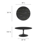 Modway Lippa 36" Round Faux Marble Coffee Table