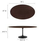 Modway Lippa 78" Oval Wood Dining Table