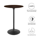 Modway Lippa 28" Round Wood Bar Table