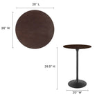 Modway Lippa 28" Round Wood Bar Table