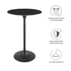 Modway Lippa 28" Round Faux Marble Bar Table
