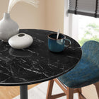 Modway Lippa 28" Round Faux Marble Bar Table