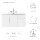 Modway Vitality 36" Bathroom Vanity Cabinet (Sink Basin Not Included)
