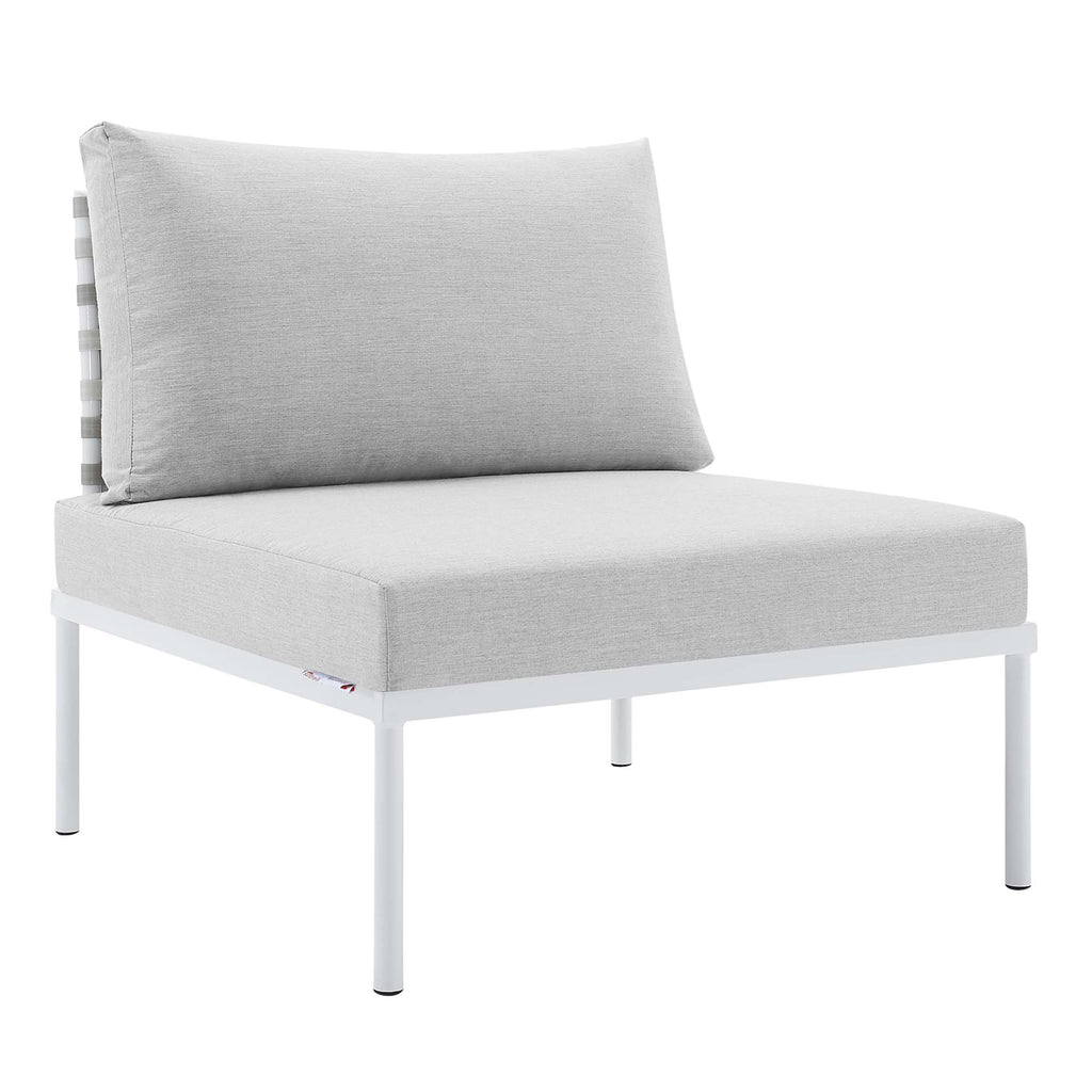 Modway Harmony Sunbrella® Basket Weave Outdoor Patio Aluminum Armless Chair  