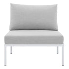 Modway Harmony Sunbrella® Basket Weave Outdoor Patio Aluminum Armless Chair