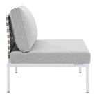 Modway Harmony Sunbrella® Basket Weave Outdoor Patio Aluminum Armless Chair