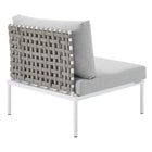 Modway Harmony Sunbrella® Basket Weave Outdoor Patio Aluminum Armless Chair